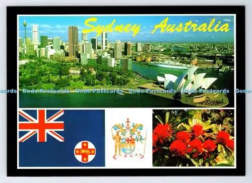D33873 Sydney Australien. New South Wales. City Skyline mit Einsätzen von N.S.W.