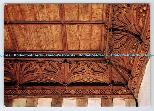D336942 Leicestershire. Lyddington Bede House. Gewölbtes Gesims bis Decke der Halle