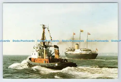 D338895 Bramley Moore Attending H. M. Y. Britannia. Das Alexandra-Abschleppen. Obwohl