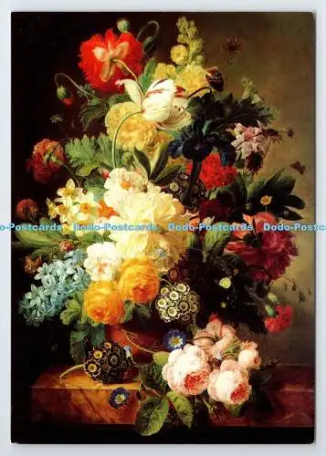 D337021 Cambridge. Fitzwilliam Museum. Vase mit Blumen. Melanie de Comolera