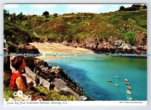 D338970 C.I. Guernsey. Saints Bay vom Fischerhafen. John Hinde. H. Gossle