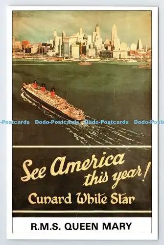 D338971 R.M.S. Queen Mary. Bilton Rumpf. Marine Art Poster