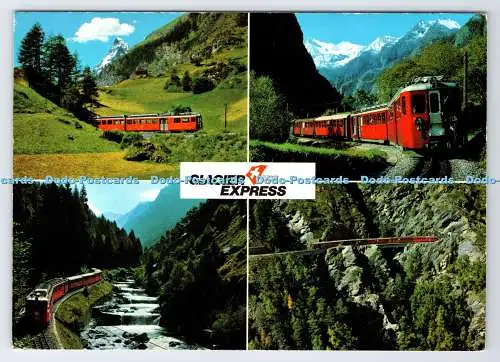 D337031 St. Moritz Zermatt. Glacier Express. Auf der BVZ Strecke Brig. Klopfenst