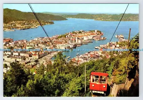 D338975 Norwegen. Bergen. Blick von Floien. Kari Karten. Giovanni Trimboli