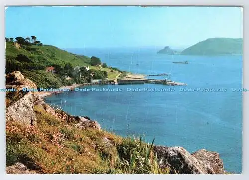 D338991 Herm Village Clustered Amongst the Trees Looks Down on the Island Little