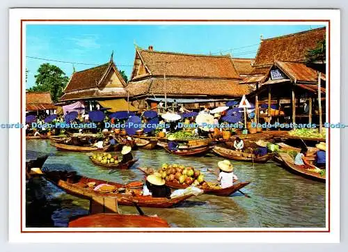D337077 Thailand. Bangkok. Schwimmender Markt. Wat Sai. Phornthip Phatana