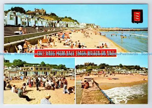 D339029 Grüße aus Naze Beach Walton on Naze. Eine Superkarte. Küstenfarbe.