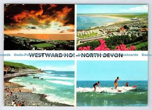 D339036 Westward Ho. North Devon. John Hinde. E. Nagele. Multi View