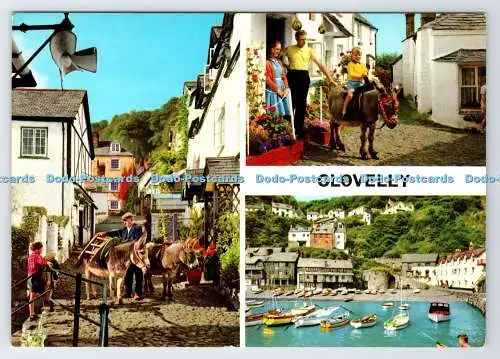 D339037 Clovelly. John Hinde. E. Ludwig. Multi View
