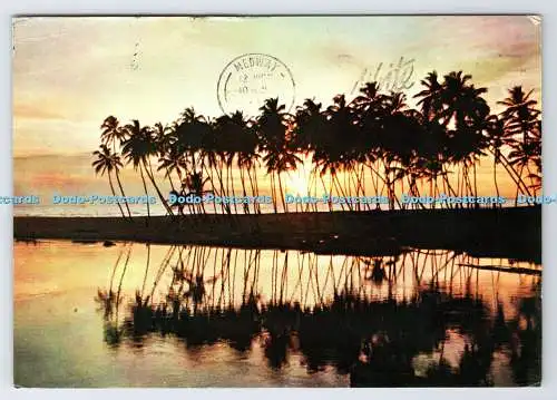 D339049 Sri Lanka. Sonnenuntergang. Negombo Lagune. Offset durch Lake House Drucker und Pu
