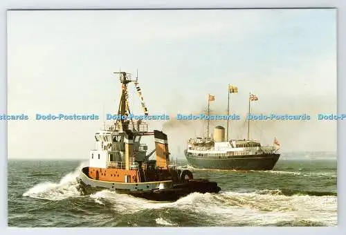 D339058 Bramley Moore Attending H. M. Y. Britannia. Das Alexandra-Abschleppen. Obwohl
