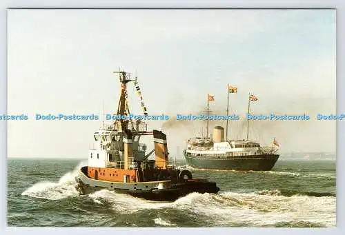 D339060 Bramley Moore Attending H. M. Y. Britannia. Das Alexandra-Abschleppen. Obwohl