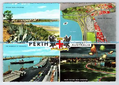 D339063 Perth. Westaustralien. Nachtbild aus Kingspark. Johannes Engelander. Kr