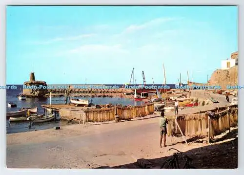 D337121 Zypern. Fischernetze im Hafen von Kyrenia