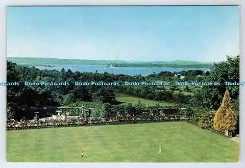 D337202 Bournemouth. Blick auf den Hafen von Poole von Compton Acres. J. Radierungen. Henbes