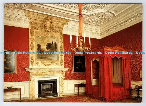 D339167 Derbyshire. Sudbury Hall. Das Zimmer mit Queensize-Bett. Larkfield Printing. Andrew hat