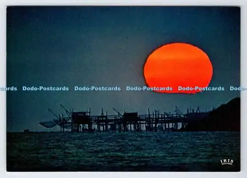 D339181 Coucher De Soleil sur l ocean. Les Carrelets. Cap Theojac. J. D. Sudres