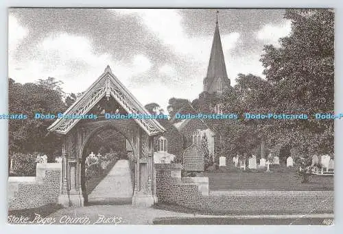 D339268 Bucks. Stoke Poges Kirche. Kreisbibliothek. PM. Plymouth. Cornwall. W. De