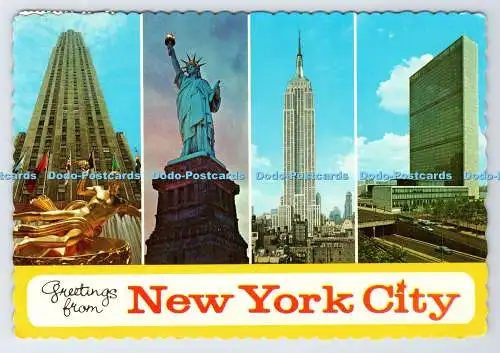 D339281 Grüße aus New York City. Die Wunderstadt. Manhattan Postkarte. Dext