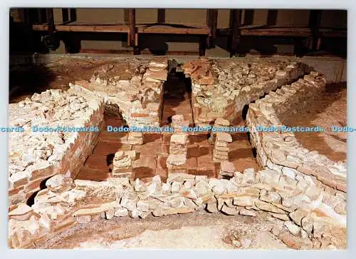 D339321 Fishbourne Roman Palace. Hypocaust aus dem dritten Jahrhundert im Nordflügel. Judg