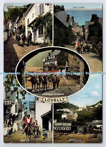 D339336 Clovelly. New Inn. Esel. E. T. W. Dennis. Multi View