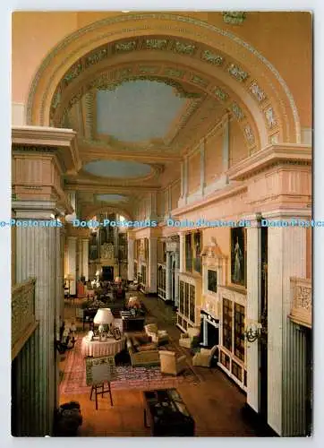 D337384 Blenheim Palace. Die lange Bibliothek zeigt Orgel. Fotopräzision