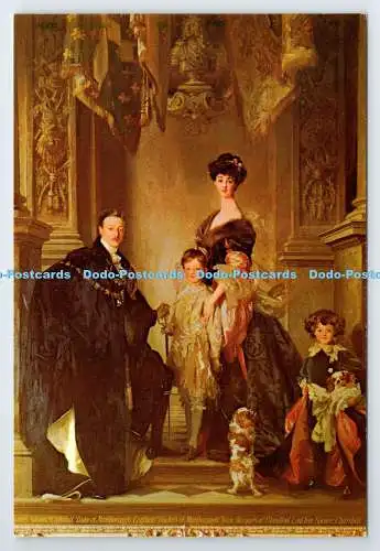 D337388 Schloss Blenheim. Gruppe des 9. Herzogs und Familie von Sargent. Photo Precisio