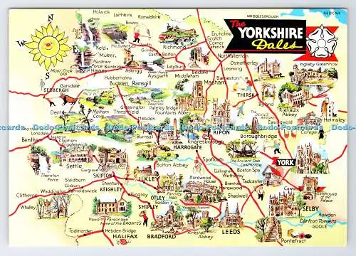 D339356 The Yorkshire Dales. Karte. E. T. W. Dennis. Scarborough. 1999