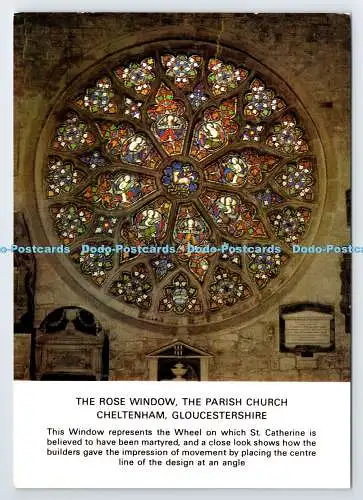 D339357 Cheltenham. Gloucestershire. Das Rosenfenster. Die Pfarrkirche. J. Arth