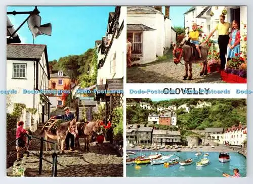 D337425 Clovelly. John Hinde. E. Ludwig. Multi View