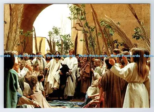 D339413 Passionsspiele Oberammergau. Hosianna an den Sohn Davids. Gemeinde. Haag