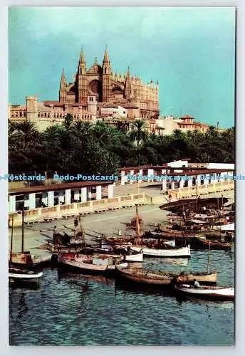 D337489 Palma de Mallorca. Kathedrale und Hafen. A. Campana y J. Puig Ferra
