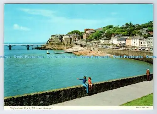 D339516 Clevedon. Somerset. Direkt am Meer und Strand. John Hinde. E. Nagele