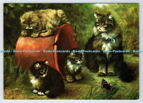 D337566 Privatsammlungen. Ein Sommernachmittag. Katzen. Schmetterling. Die Medici Soc