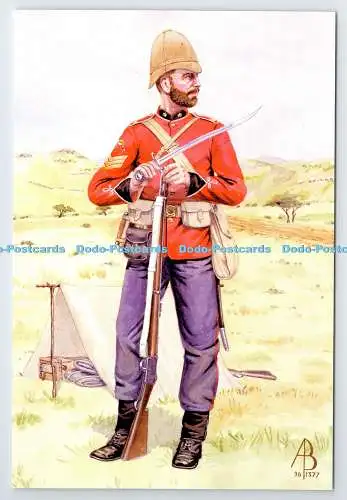 D339615 Farbfeldwebel. Die 58. Rutlandshire. Regiment. Ulundi. Die ehemalige Reg