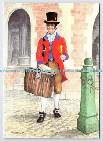 D339619 Post Office Bellman ein gehender Briefkasten. Post sammeln in seinem verschlossenen