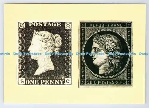 D339622 Diese Karte zeigt das 1d Schwarz. 1840 und die 20c Ceres Black. National Pos