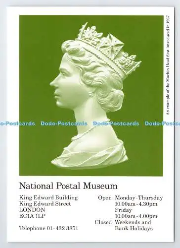 D339625 Nationales Postmuseum. Ein Beispiel für den vorgestellten Maschinenkopf. Nation