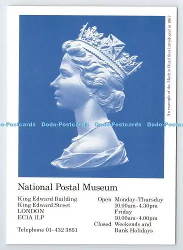 D339626 Nationales Postmuseum. Ein Beispiel für den vorgestellten Maschinenkopf. Nation