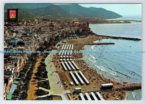 D337657 Sitges. Platja d Or. Luftaufnahme. Fisa. Comercial Escudo de Oro