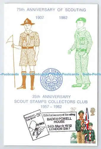 D339632 75 Jahre Pfadfinderei. Scout Stamps Collectors Club