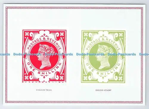 D339654 Wert aus der Jubiläumsausgabe von 1887. Farbprobe und ausgegebene Briefmarke. Nation
