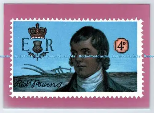 D339657 Robert Burns. Mann der Buchstaben. Nationales Postmuseum. London. Fulmar Col