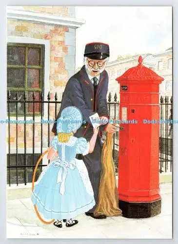 D339677 Postbote in Sommeruniform. Richard Blake und das National Postal Museum. Lon