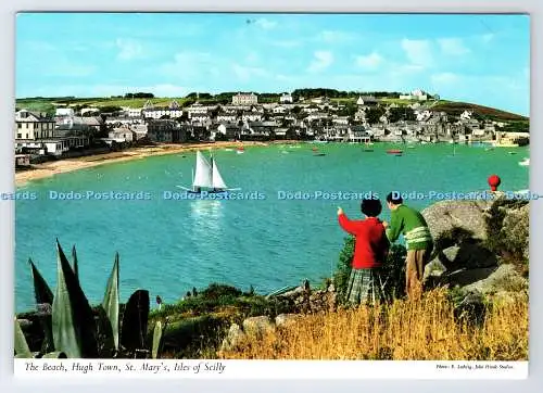 D337707 Scilly-Inseln. St. Maria. Hugh Town. Der Strand. John Hinde. J. H. Thoma