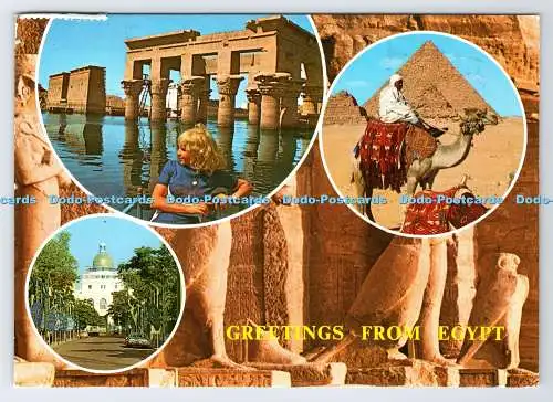 D339686 Grüße aus Ägypten. Der Philae-Tempel in Asswan. Multi View