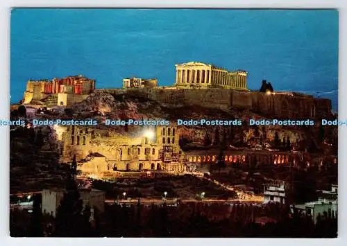 D337727 Athen. Die Akropolis beleuchtet. Delta