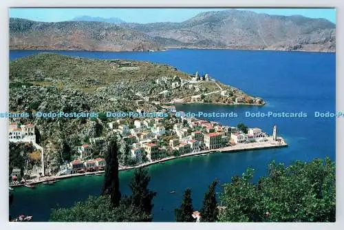 D337730 Symi. Blick auf den Hafen. Yalos. Kozas