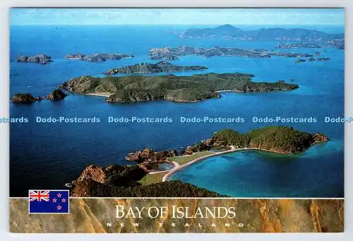 D337774 Neuseeland. Bay of Islands. Luftaufnahme von Roberton Island. Farbansicht
