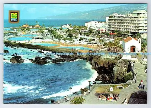 D337815 Teneriffa. Puerto de la Cruz. Panorama der Küste von Martianez. Fisa. A